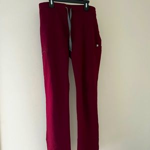 Figs Burgundy womens medium tall